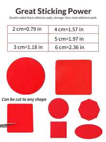 Multi-Size Double-Sided Adhesive, Waterproof And Traceless, For Suction Cup Dashboard Adhesive, Mobile Phone Bracket And Windshield Car Bracket Double-Sided Tape - Red - View 7