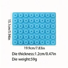 1 件，48 腔硅胶迷你甜甜圈模具 - 非常适合 DIY 蛋糕装饰、烘焙和冰淇淋制作 - 家庭厨师的厨房小工具和配件 - 彩色 - 查看 2