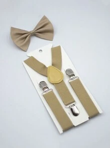 1pc Children's Strap Bow Tie Suit Bow Accessories Teen Strap Clip Adjustable Pants Clip For Boys And Girls, Ideal Choice For Gifts