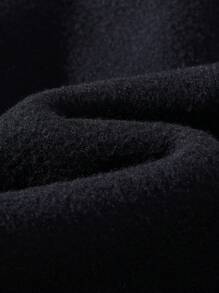 Young Boy Round Neck Sweatshirt With Letter Slogan Print - Black - View 6