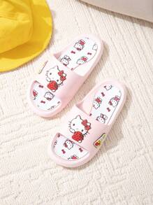 Sanrio Hello Kitty 拖鞋 夏季卡通可爱软底室内浴室防滑儿童拖鞋 适合女孩