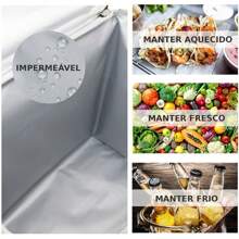 12L Thermal Bag To Keep Food Fresh And Drinks Cold Double Layer - Xám - Xem 7