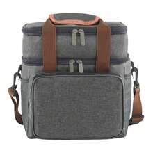 12L Thermal Bag To Keep Food Fresh And Drinks Cold Double Layer - Xám - Xem 3