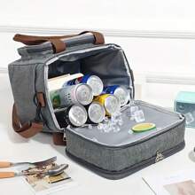 12L Thermal Bag To Keep Food Fresh And Drinks Cold Double Layer - Xám - Xem 6