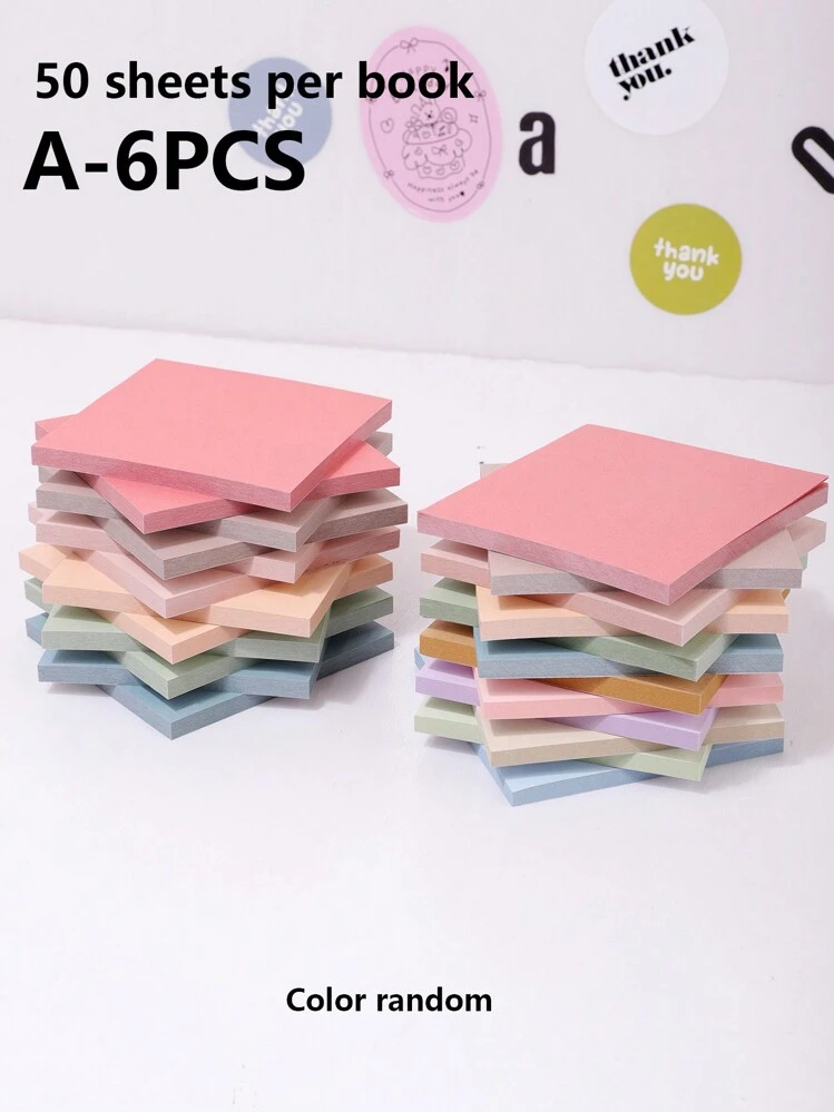 12pcs Multicolor Sticky Notes, 600pcs/12 Notepads, 50 Sheets Per Notebook, Assorted Colors Back To School - Multicolor - View 16