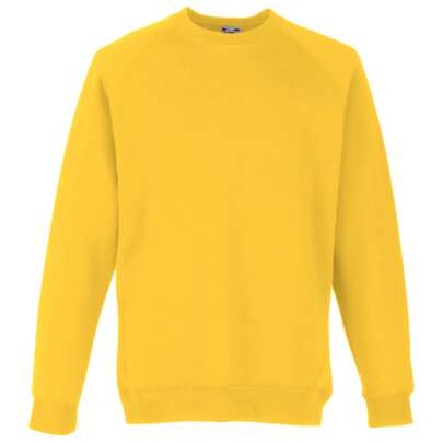 Fruit of the Loom Childrens Unisex Raglan Sleeve Sweatshirt (Sunflower)