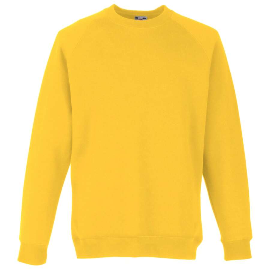 Fruit of the Loom Childrens Unisex Raglan Sleeve Sweatshirt (Sunflower) - Yellow - View 1