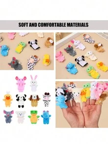 10/20 CÁI Ngẫu Nhiên Con Rối Ngón Tay Chuột Nói Con Rối Ngón Tay Gấu Cho Đồ Chơi Động Vật Sang Trọng Con Rối Thỏ Đồ Chơi Tay Thực Tế Con Rối Ngón Tay Dễ Thương Vải - Nhiều màu - Xem 4