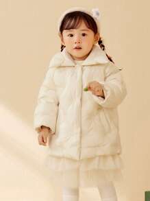 mini bala Piumino da bambina per l'inverno, stile dolce e