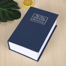 1 pièce Mini boîte de sécurité en forme de dictionnaire, coffre-fort à clé, boîte de rangement pour l'argent, les billets, les pièces et les bijoux. Coffre-fort en cadeau