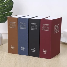 1 pièce Mini boîte de sécurité en forme de dictionnaire, coffre-fort à clé, boîte de rangement pour l'argent, les billets, les pièces et les bijoux. Coffre-fort en cadeau