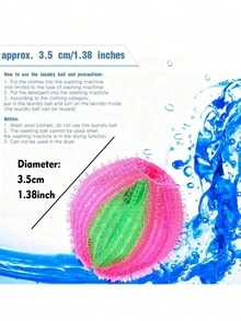 洗衣除毛器，除毛洗衣球，可重复使用洗衣机衣物宠物毛发捕捉器，用于去除宠物毛发的洗衣球，防缠绕洗衣机配件，可重复使用衣物污渍和毛发吸收剂清洁助剂（颜色随机） - 彩色 - 查看 3