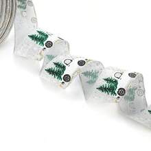 圣诞丝带仿麻缎带圣诞礼品包装蝴蝶结配件彩色丝带装饰 - 5CM*2m - 查看 6