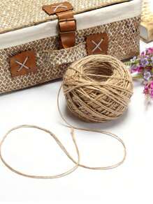 Fio De Juta Natural Retrô De 50m  Para Artesanato Diy, Costura, Embrulho, Decoração De Lembrancinhas De Festa De Casamento, Cor Cáqui 1 Peça