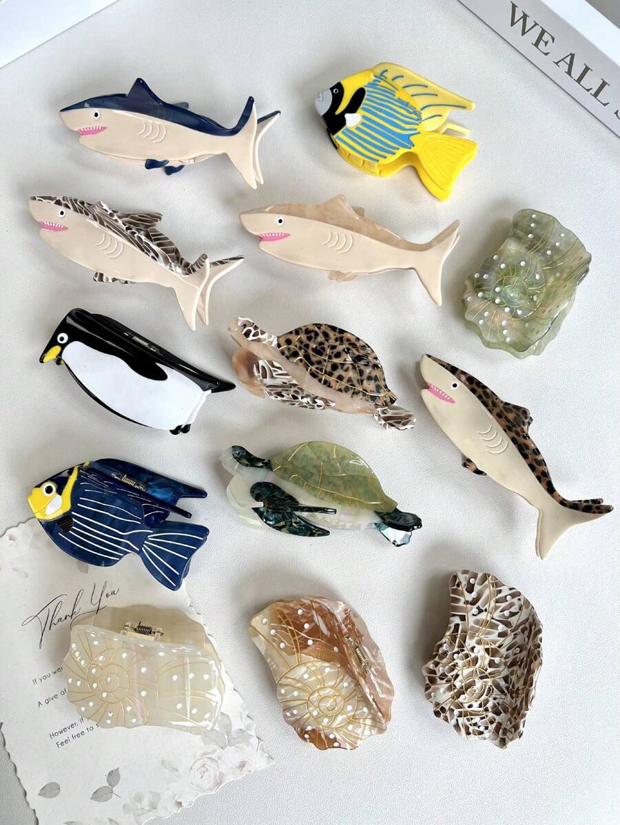 Pince à cheveux créative en forme de baleine, pince à cheveux en forme de tortue, pince à cheveux élégante coréenne de profonde bleue, barrette à cheveux, accessoire pour cheveux pour femmes, pince à cheveux originale haut de gamme en acrylique, décoration pour cheveux, accessoires pour cheveux, pinces à cheveux, pince à mâchoire pour cheveux, pince à cheveux pour tenues de vacances pour femmes en automne et en hiver