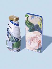 1 Stück Mini Klappschirm, Multifunktion, wasserdicht, sonnenschutzfähig, UV-Schutz, kompakt und tragbar für Reisen, Jungen-Valentinstags-Herz-Valentinstag