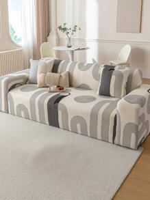 1 件弹力全覆盖沙发套，每个座椅配有 1 个配套枕套，1234 座椅扶手靠背全包沙发套，防尘、防宠物、防刮、防尘罩 - 黑色 - 查看 8