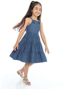 Children's Sandals For Girls, Blogger, Basic Party, Strip, Shiny, Bow - Bạc - Xem 3