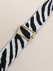 New Contrast Color Zebra Pattern Wide Strap Accessory, Suitable For Women's Handbags, Crossbody Bags, Adjustable Replacement Strap, Small Gift - Multicolor - View 7