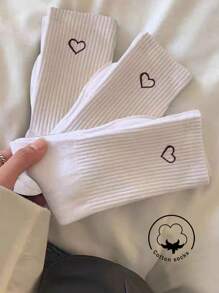 1/3/5/10 Pairs Of Women's Crew Socks,Cotton Socks,White Socks,Women Socks,Cute Socks,Girls Socks, Autumn/Winter/Spring/Fall Socks,Mesh Breathable Details, Guide Rail Breathable Hole Design, Moisture Wicking, Soft And Smooth, Suitable For Various Holidays, Sports, Leisure, Business And Other Daily Wear, Can Be Worn All Year Round, Color Combinations Are Random.