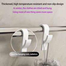 1pc-2pcs/4pcs/6pcs Bộ giá phơi quần áo thông gió ấm bằng chất liệu ABS, không có móc treo vít cho phòng tắm, phòng ngủ, khăn tắm thông dụng - Nhiều màu - Xem 7