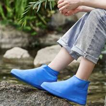 1 双可重复使用的防水硅胶鞋套，户外雨靴套鞋，黑色/白色/蓝色，耐用防滑耐磨鞋套，男女皆宜 - 彩色 - 查看 8