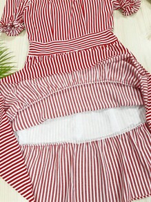 SHORT Dress With Lining Fabric DUNA Cinganinha Cute Fashion - Đỏ - Xem 4