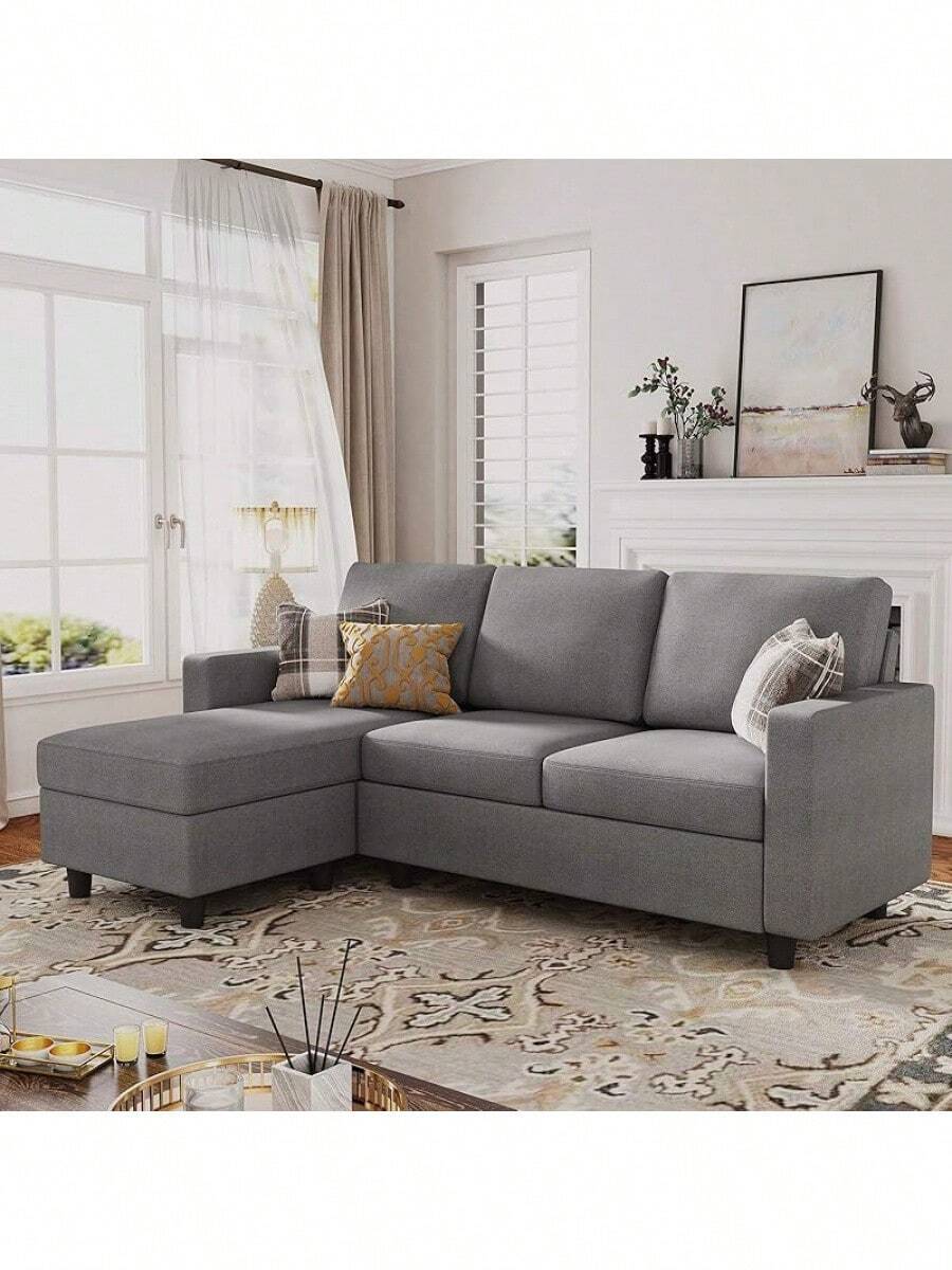 HONBAY Convertible Sectional Sofa, L Shaped Couch With Reversible