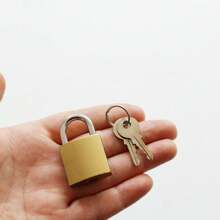 4pcs/10pcs Mini Padlock, 25mm Wide Anti-Theft Lock, Suitable For Cabinets, Milk Cartons, Luggage, Dorm Lockers, Drawers - Each Lock Comes With 2 Keys