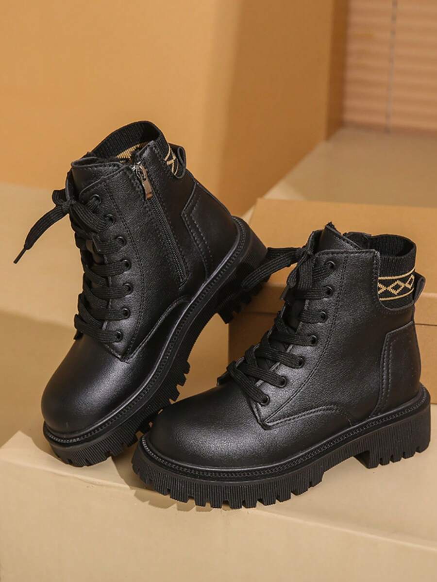 Fashionable Sexy Versatile High Heel Platform Boots, Chunky Heel