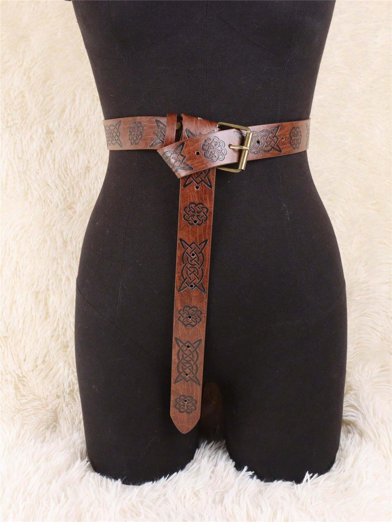 Viking Adventure Warrior Renaissance Belt Celtic Belt Men's Leather