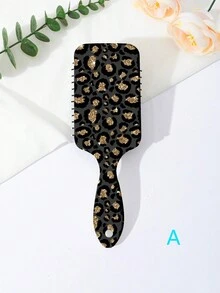 1 X 豹纹气囊梳大号挂梳防静电头皮按摩梳适合所有发质 - 彩色 - 查看 6