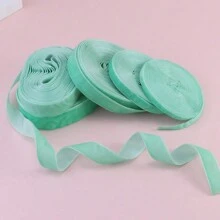 1 cuộn ruy băng nhung màu xanh bạc hà không co giãn, một mặt, dài 4,57m, ruy băng satin phủ nhung, ruy băng nhung dùng để trang trí nơ, cây thông Noel, tủ, Giáng sinh, Ngày lễ tình nhân (Chiều dài có thể thay đổi chút ít do đo thủ công) - Màu xanh nước biển - Xem 5