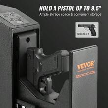 Mounted Gun Safe For Pistols, Biometric Gun Safe With Three Quick Access Ways Of Fingerprints, Passwords And Keys, Handgun Safe For 1 Pistol For Home, Bedside, Nightstand, Wall