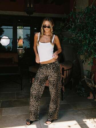 Damesmode Luipaardprintbroek