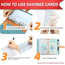 26 piezas de ahorradores de presupuesto, cartillas de seguimiento del reto de ahorro, organizador de efectivo tipo billetera A6, accesorios de planificador de presupuesto para ahorrar £5050 en el Reino Unido (no incluye el libro de anillado) - Tarjeta de depósito en libras esterlinas de 26 piezas - Ver 8