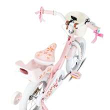 STITCH Unicorn 12/14/16/18 Inch Girls Bike For 2-9 Years Old Kids, Princess Child Bicycle With Stabilisers, Basket, Doll Bike Seat & Streamers, 18" With Kickstand (Pink, Mint Green & Fuchsia) - Pink - View 2