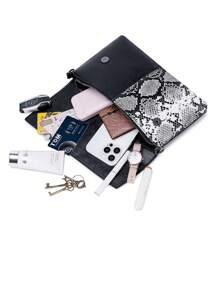 Wzór jest wycinany losowo z tkaniny 1 sztuka PU Wzór krokodyla Damska torba typu crossbody, damska torebka, torba na ramię, kopertówka na imprezę, torebka, portfel, kopertówka, odpowiednia na kolację, imprezę, imprezę, wypoczynek, zakupy