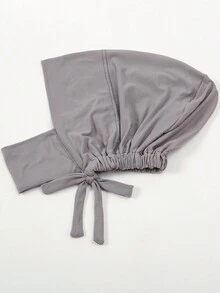 1 chiếc khăn trùm đầu Hijab buộc cổ phía trước dành cho nữ, khăn trùm đầu Hồi giáo màu trơn thời trang, mềm mại và co giãn để mặc hàng ngày và hoạt động ngoài trời - Mũ trùm đầu có cổ - Xem 15