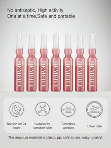 HEMEIEL 多种维生素 B3 和透明质酸深层修复保湿安瓿面部精华，保湿亮白烟酰胺面部精华适合干性和中性皮肤 - 淺粉色 - 查看 1