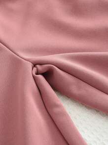 2pcs/Set Young Girl' Casual School Sports Cardigan And Pants Set, Spring Autumn - Pink - View 8