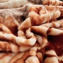 1 件双层加厚冬季保暖毯，蓬松毛绒加厚床罩，适合冬季