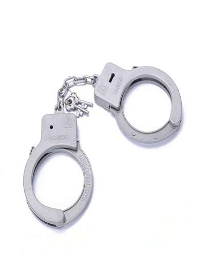 1 Set Vintage Faux Plastic Handcuffs Toy, Suitable For Party, Halloween, Carnival Props, Fit For Role Playing [Random Style Pattern]
