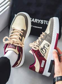 新季男士跑步鞋，缓震男士运动鞋，系带低帮运动鞋，适合青少年夏季休闲、户外运动、旅行、毕业礼物或生日配饰 - 多色 - 查看 6