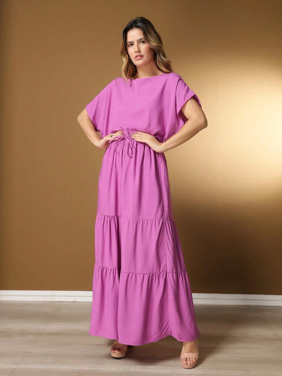 Women's Viscose Set Stripes, New Premium Model - Màu Lilac Tím - Xem 1