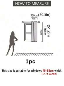 1pc Solid Color Blackout Curtain, Simple & Elegant For Balcony, Living Room, Holiday - Dark Green - View 16