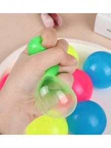 1 quả bóng bóp dính phát sáng ngẫu nhiên màu, đồ chơi giảm căng thẳng phát sáng trong bóng tối, quà tặng tiệc tùng - Nhiều màu - Xem 5