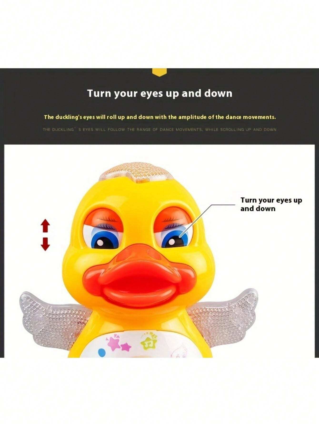 Electric Dancing Duck Funny Blink Eyes Flashing Light Cute Musical