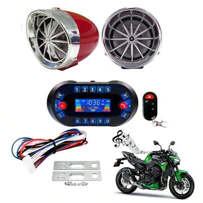 Bocina Para Moto Bluetooth Amplificador Integrado Impermeabl,Radio Moto,Altavoces Estéreo De Motocicleta, Impermeable Moto Bt Reproductor De Mp3 Sistema De Altavoces Estéreo De O Portador De Tarjeta Usb Tf Sistema De Altavoces Estéreo De O