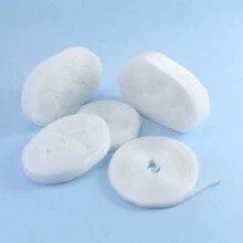 1pc 4.57m Single-Sided White Non-Stretch Colorful Flocked Ribbon, Flocked Satin Ribbon, Flocked Satin Ribbon Bow DIY For Clothing, Christmas Tree, Cabinet, Christmas, Valentine's Day Holiday Decor (Length May Vary Slightly Due To Handmade Measurement) - White - View 4